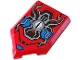 Lot ID: 404389242  Part No: 22385pb244  Name: Tile, Modified 2 x 3 Pentagonal with Silver Spider, Eye and Blue Armor Plates Pattern