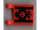 Lot ID: 61446746  Part No: 2335pb013  Name: Flag 2 x 2 Square with Avatar Fire Nation Black Lines and Fancy Scroll Pattern