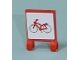 Part No: 2335pb032  Name: Flag 2 x 2 Square with Red Bicycle Pattern on both sides (Stickers) - Set 7641
