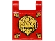 Part No: 2335pb126  Name: Flag 2 x 2 Square with Gold Chima Eagle Emblem and Gold Corners Pattern (Sticker) - Set 70141