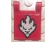 Part No: 2335pb177  Name: Flag 2 x 2 Square with White Lion's Head Symbol (Kai) on Red Background Pattern (Sticker) - Set 70756