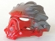 Part No: 24148pb01  Name: Bionicle Mask of Fire (Unity) with Marbled Flat Silver Pattern