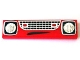 Part No: 2431pb0168  Name: Tile 1 x 4 with Mouth, Grille and Headlights Pattern