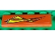 Part No: 2431pb0233L Name: Tile 1 x 4 with Yellow Graphics on Red Background Pattern Model Left Side (Sticker) - Set 8681 Part No: 2431pb0233L Name: Tile 1 x 4 with Yellow Graphics on Red Background Pattern Model Left Side (Sticker) - Set 8681