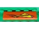 Part No: 2431pb0233R Name: Tile 1 x 4 with Yellow Graphics on Red Background Pattern Model Right Side (Sticker) - Set 8681 Part No: 2431pb0233R Name: Tile 1 x 4 with Yellow Graphics on Red Background Pattern Model Right Side (Sticker) - Set 8681