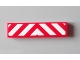 Part No: 2431pb0274 Name: Tile 1 x 4 with Red and White Chevron Danger Stripes Thick, White in Middle Pattern (Sticker) - Set 60004 Part No: 2431pb0274 Name: Tile 1 x 4 with Red and White Chevron Danger Stripes Thick, White in Middle Pattern (Sticker) - Set 60004
