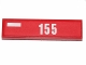 Part No: 2431pb0344L  Name: Tile 1 x 4 with White Rectangle and Number 155 Pattern Model Left Side (Sticker) - Set 30193