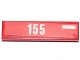 Part No: 2431pb0344R  Name: Tile 1 x 4 with White Rectangle and Number 155 Pattern Model Right Side (Sticker) - Set 30193