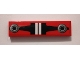 Part No: 2431pb0650  Name: Tile 1 x 4 with White Stripes and Silver Circles on Red Background Pattern (Sticker) - Set 8864