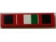 Part No: 2431pb471  Name: Tile 1 x 4 with Italian Flag and Black Squares on Red Background Pattern (Sticker) - Set 75908