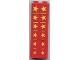 Part No: 2454pb225  Name: Brick 1 x 2 x 5 with High Striker Tower with Yellow Stars and Lime Lines Pattern (Sticker) - Set 40529