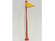 Part No: 2569pb01  Name: Antenna Whip 8H with Triangular Yellow Flag Pattern (Sticker) - Set 6648-1