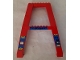 Part No: 2635pb09  Name: Support Crane Stand Double with 'DANGER', 'MAX 100', and '10 m' on Blue Background Pattern (Stickers) - Set 4557