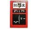 Part No: 26603pb344  Name: Tile 2 x 3 with Black Note Board and Letter H and R with Hogwarts Symbol / Shield and White Writing Pattern (Sticker) - Set 76423