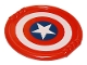 Part No: 27372pb07  Name: Duplo Utensil Disk with White Ring, Star in Dark Blue Circle Pattern (Captain America Shield)