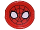 Part No: 27372pb11  Name: Duplo Utensil Disk with Spider-Man Mask with Large White Eyes on Black Webbing Pattern