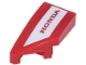Part No: 29120pb043  Name: Wedge 2 x 1 x 2/3 Left with 'HONDA' Logo on White Stripe Pattern (Sticker) - Set 77246