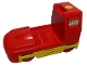 Part No: 2961  Name: Duplo, Train Passenger Locomotive Base with Yellow Battery Compartment and Red Wheels