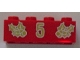 Lot ID: 329649793  Part No: 3001pb046  Name: Brick 2 x 4 with Gold Holly and  '5' Pattern