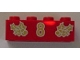 Part No: 3001pb049  Name: Brick 2 x 4 with Gold Holly and  '8' Pattern
