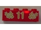 Part No: 3001pb052  Name: Brick 2 x 4 with Gold Holly and '11' Pattern