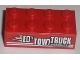 Part No: 3001pb097R  Name: Brick 2 x 4 with 'ED'S TOW TRUCK SERViCE' Pattern Model Right Side (Sticker) - Set 8195