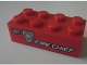 Part No: 3001pb098L  Name: Brick 2 x 4 with White 'FIRE CHIEF' and Silver Badge Pattern Model Left Side (Sticker) - Set 8154