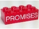 Lot ID: 373040488  Part No: 3001pb183  Name: Brick 2 x 4 with 'PROMISES' Pattern