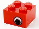 Part No: 3003pe2  Name: Brick 2 x 2 with Eye with White Pattern on Two Sides, Offset