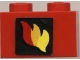 Part No: 3004pb024  Name: Brick 1 x 2 with Classic Fire Logo Pattern (Sticker) - Sets 4025 / 6685