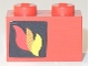 Part No: 3004pb170L  Name: Brick 1 x 2 with Classic Fire Logo Pattern Left Side (Sticker) - Sets 556 / 672