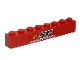 Part No: 3008pb138  Name: Brick 1 x 8 with Ferrari Logo and 'SF SCUDERIA FERRARI' Pattern (Sticker) - Sets 8153 / 8155