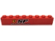 Part No: 3008pb138L  Name: Brick 1 x 8 with Ferrari Logo, 'SF' and 'SCUDERIA FERRARI' Pattern Model Left (Sticker) - Sets 8153 / 8155