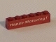 Part No: 3009pb023  Name: Brick 1 x 6 with White 'Happy Motoring' Text Pattern on Both Sides (Stickers) - Set 6375-2