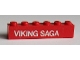 Part No: 3009pb140  Name: Brick 1 x 6 with White 'VIKING SAGA' Pattern (Sticker) - Set 1658