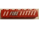 Part No: 3009pb203L  Name: Brick 1 x 6 with White Stripes and 'FIRE' Pattern Model Left Side (Sticker) - Set 7046