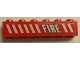 Part No: 3009pb203R  Name: Brick 1 x 6 with White Stripes and 'FIRE' Pattern Model Right Side (Sticker) - Set 7046