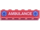Part No: 3009pb246  Name: Brick 1 x 6 with White 'AMBULANCE' and 2 Blue EMT Star of Life Pattern (Sticker) - Set 60204