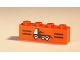 Part No: 3010pb013  Name: Brick 1 x 4 with Black Stripes and Tow Truck Pattern