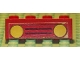 Part No: 3010pb043  Name: Brick 1 x 4 with Car Grille Black and Yellow Headlights Pattern (Sticker) - Set 379-1