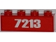 Part No: 3010pb155  Name: Brick 1 x 4 with White '7213' Pattern (Sticker) - Set 7213