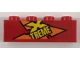Part No: 3010pb305L  Name: Brick 1 x 4 with Orange and Yellow 'XTREME' Pattern Model Left Side (Sticker) - Set 60222