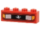 Part No: 3010px1  Name: Brick 1 x 4 with Car Headlights and Blinkers Pattern