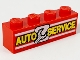 Part No: 3010px5  Name: Brick 1 x 4 with 'AUTO SERVICE' and Wrench Pattern