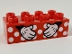 Part No: 3011pb054  Name: Duplo, Brick 2 x 4 with White Polka Dots and Minnie Mouse Hands Pattern