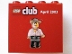 Part No: 30144pb010  Name: Brick 2 x 4 x 3 with Lego Club, April 2003 and Johnny Thunder Pattern