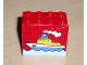 Part No: 30144pb032  Name: Brick 2 x 4 x 3 with Boat on Water Pattern (Sticker) - Set 4178