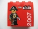 Part No: 30144pb037  Name: Brick 2 x 4 x 3 with LEGO Club 2007 and Pirate Captain Pattern
