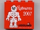 Part No: 30144pb046  Name: Brick 2 x 4 x 3 with Legoland Deutschland Halloween 2007 and Skeleton Minifigure Pattern