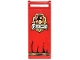Part No: 30292pb009  Name: Flag 7 x 3 with Bar Handle with 'Gryffindor' and Lion In Shield Pattern (Sticker) - Set 4842